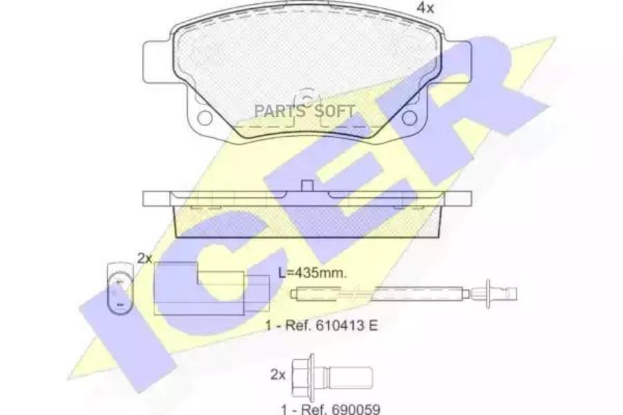 

Колодки Задние Ford Transit 2.2tdci/2.4tdci/3.2tdci All 06-> /Wk+ Icer 141794 Icer арт. 14
