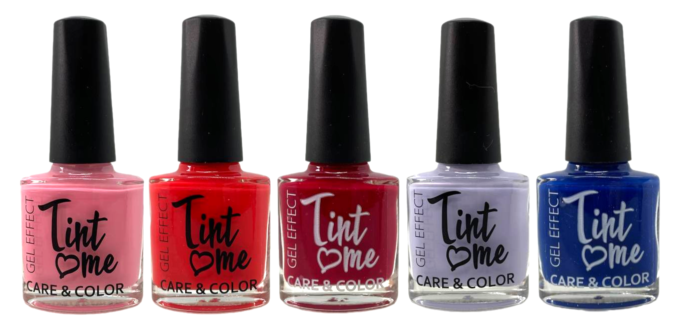 Набор быстросохнущих лаков для ногтей Tint Me Care&Color 5 шт 74-76-78-83-84