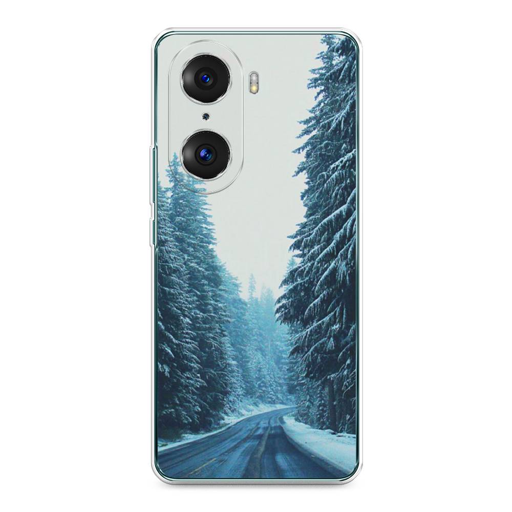 

Чехол на Honor 60 Pro "Зима 9", Бежевый;голубой;черный, 6106750-2