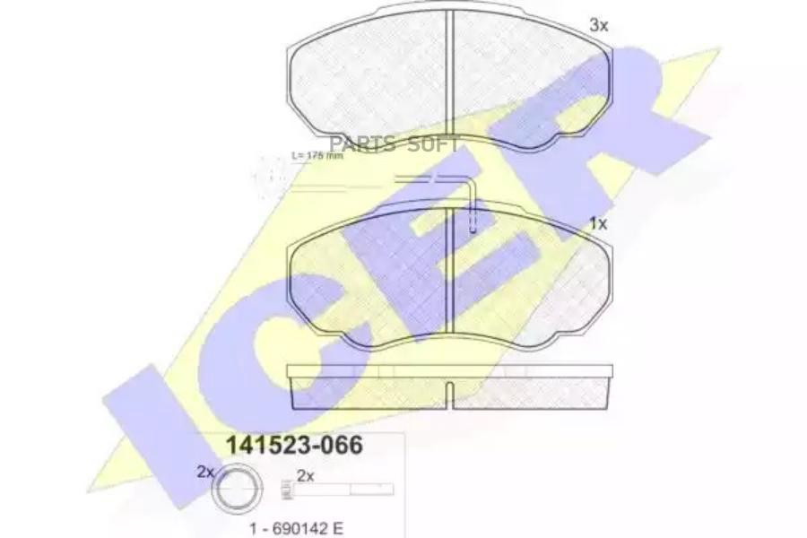 

Колодки Передние Fiat Ducato Sollers (280mm Диск) Icer 141523 Icer арт. 141523