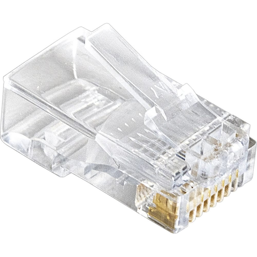 

ExeGate Коннектор RJ-45 Кат.6 8P8C под одножильный кабель 100шт 283691, Прозрачный