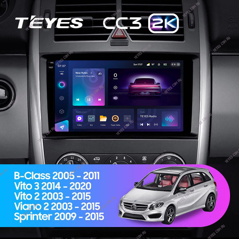 

Автомобильная магнитола Teyes CC3 2K 6/128 Mercedes-Benz Viano W639\W447 (2003-2022), CC3 2K