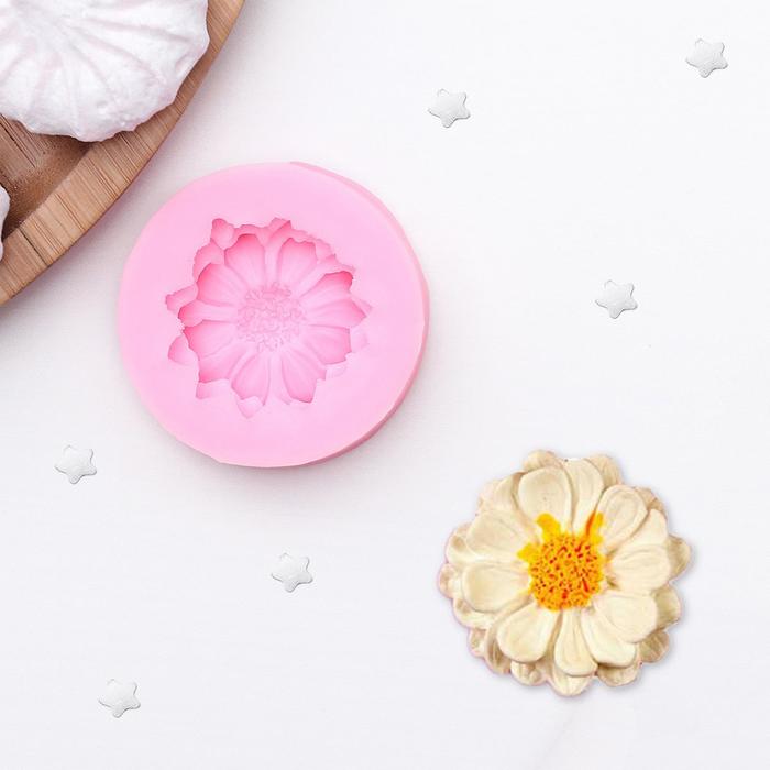 

Молд силиконовый «Цветок», 4,5x4,5x1,4 см, цвет микс, Розовый