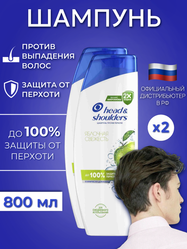 

Шампунь Head & Shoulders Против перхоти яблочная свежесть