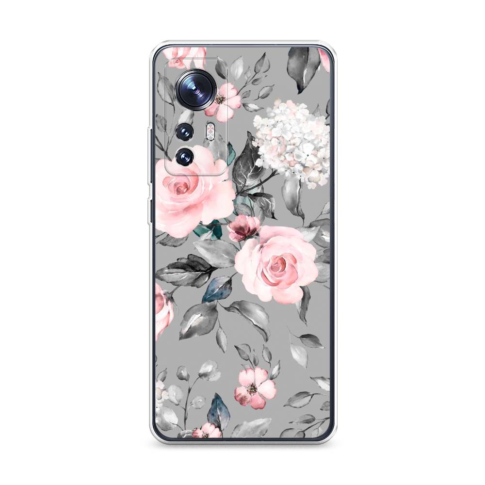 

Силиконовый чехол "Розы на сером" на Xiaomi 12, 312350-8