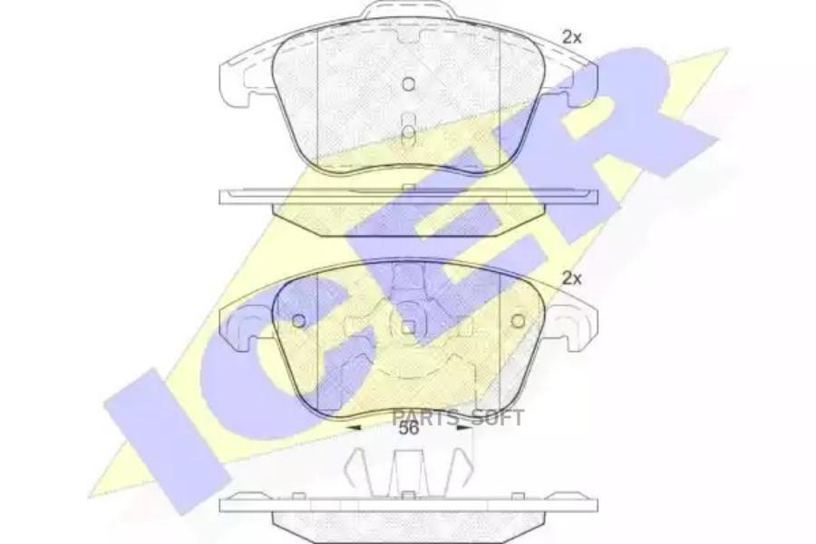 

Колодки Передние Citroen C4/Ds4/Peugeot 3008/5008 2.0l 16v+2.0hdi Icer 181866 Icer арт. 18