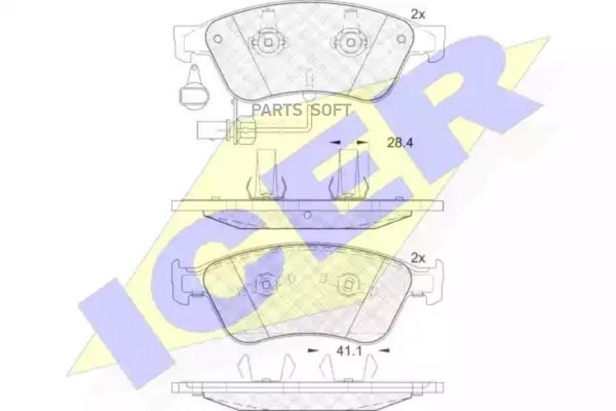 

Колодки Передние Audi A8 / Vw Phaeton Icer 181725 Icer арт. 181725