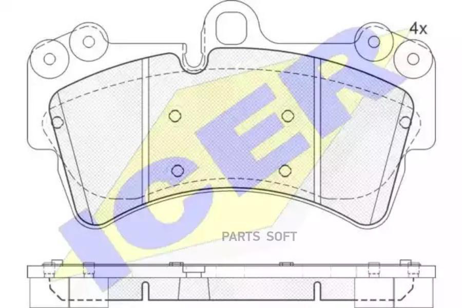 

Колодки Передние Porsche Cayenne/Vw Touareg 190x106.4 Icer 181595 Icer арт. 181595