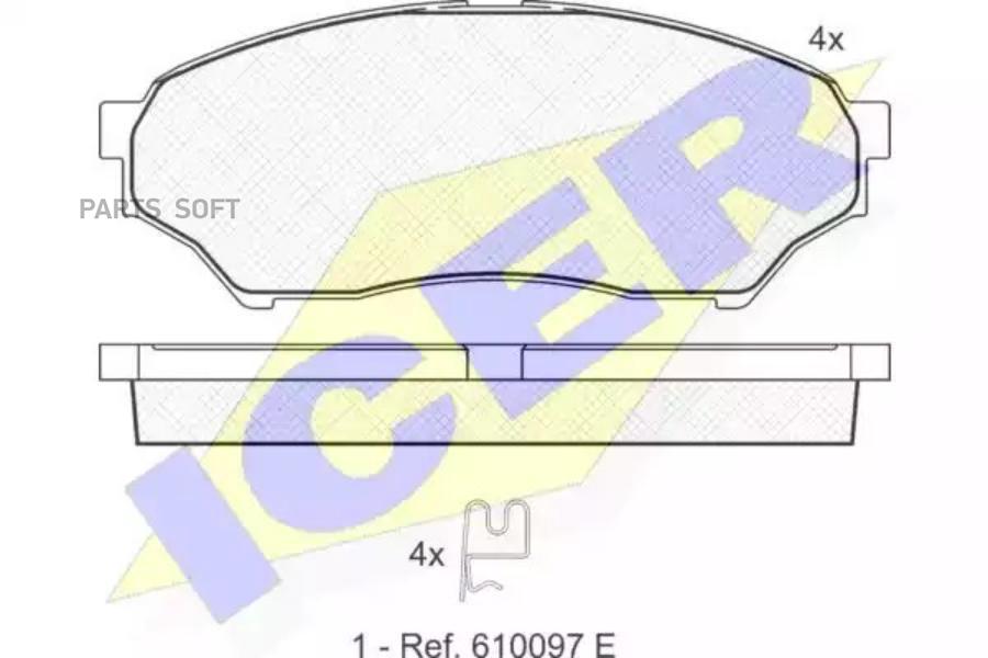 Колодки Передние Mitsubishi Pagero Pinin Icer 181443 Icer арт. 181443