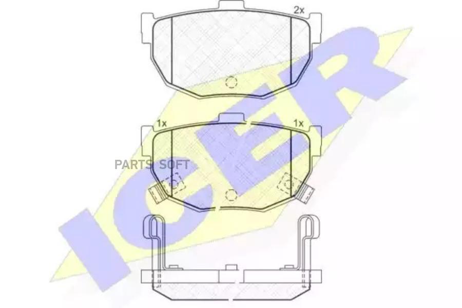 

Колодки Задние Kia Cerato 1.5, 1.6, 2.0, 1.6crdi 15" 03- Icer 181144 Icer арт. 181144