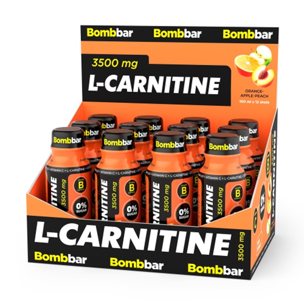 

Л-картнитин BOMBBAR L-Carnitine 3500, Апельсин-Яблоко-Персик, 12шт по 100мл, L-Carnitine 3500