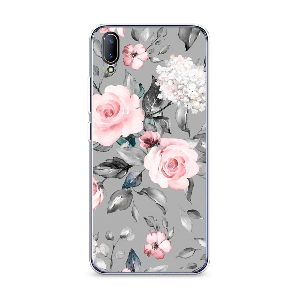 

Силиконовый чехол "Розы на сером" на Vivo V11 (V11 Pro), 260850-8