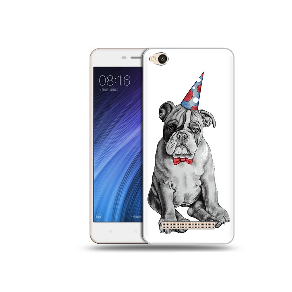 

Чехол MyPads Tocco для Xiaomi Redmi 4A праздничный щенок (PT46130.318.554), Прозрачный, Tocco