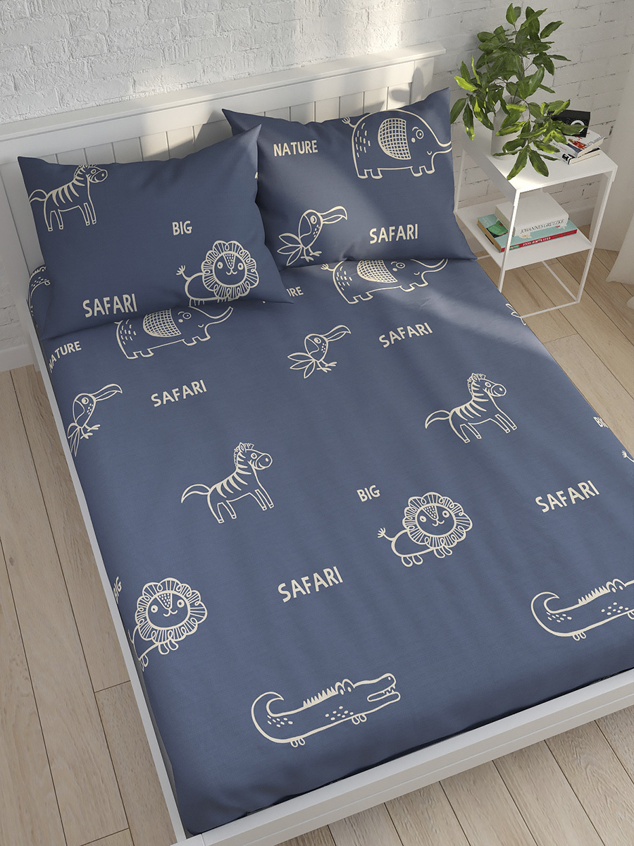 

Простынь на резинке Сказка "SAFARI" 90х200 см, SAFARI
