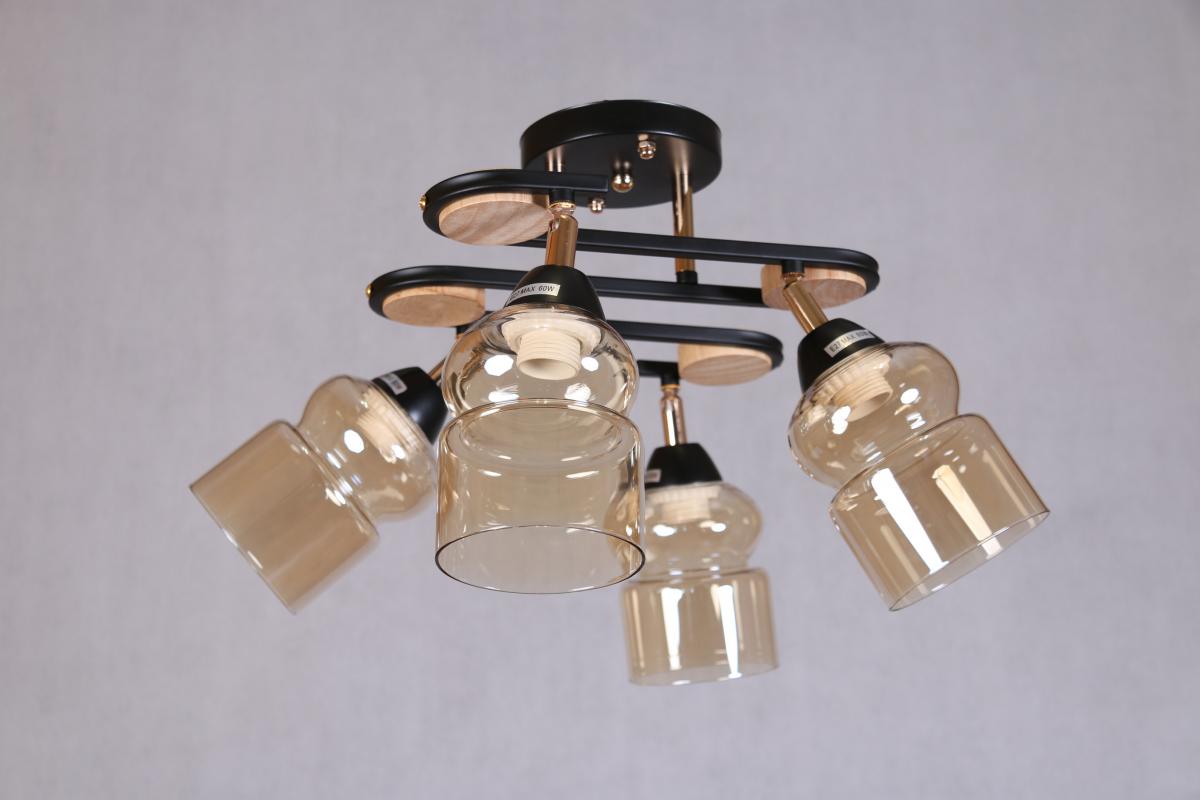 фото Люстра потолочная nina lighting 8017/4 - sl bk+fg (4)