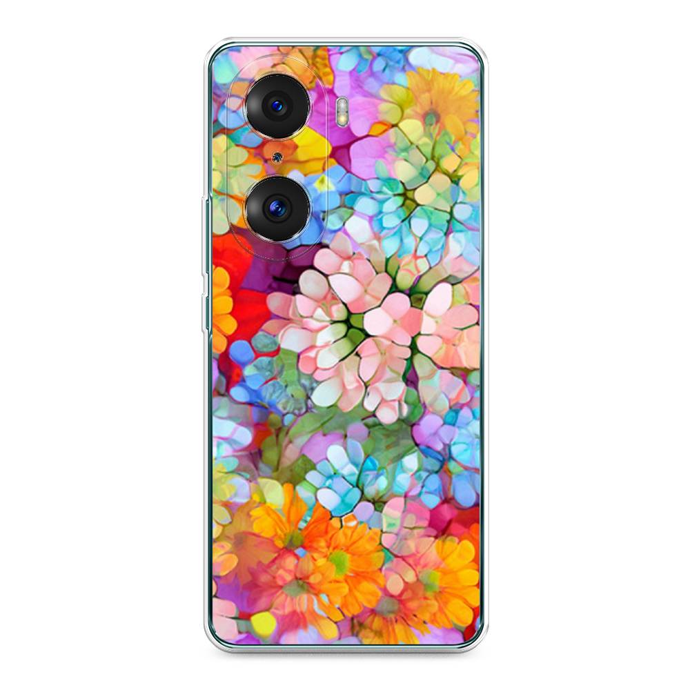 

Чехол на Honor 60 Pro "Цветы витраж", Оранжевый;розовый;голубой, 6106750-3