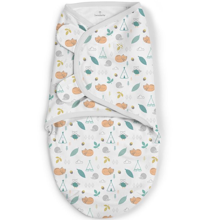 

Конверт SUMMER INFANT на липучке Swaddleme 56226 сонные зверята р.S/M, Swaddleme