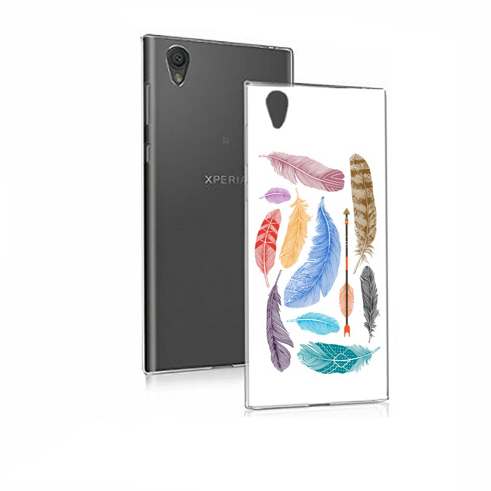 

Чехол MyPads Tocco для Sony Xperia E5 разноцветные перья (PT50363.248.572), Прозрачный, Tocco