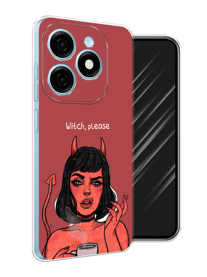 

Чехол Awog на Tecno Spark 20 "Evil Girl", Бордовый;черный, 304750-1
