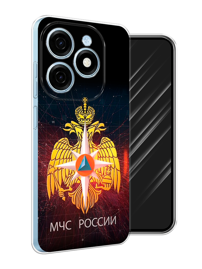 

Чехол Awog на Tecno Spark 20 "МЧС России", Черный;желтый;красный, 304750-1