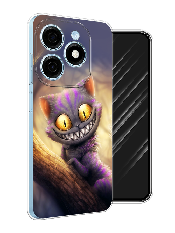 

Чехол Awog на Tecno Spark 20 "Cheshire Cat", Фиолетовый;желтый, 304750-1