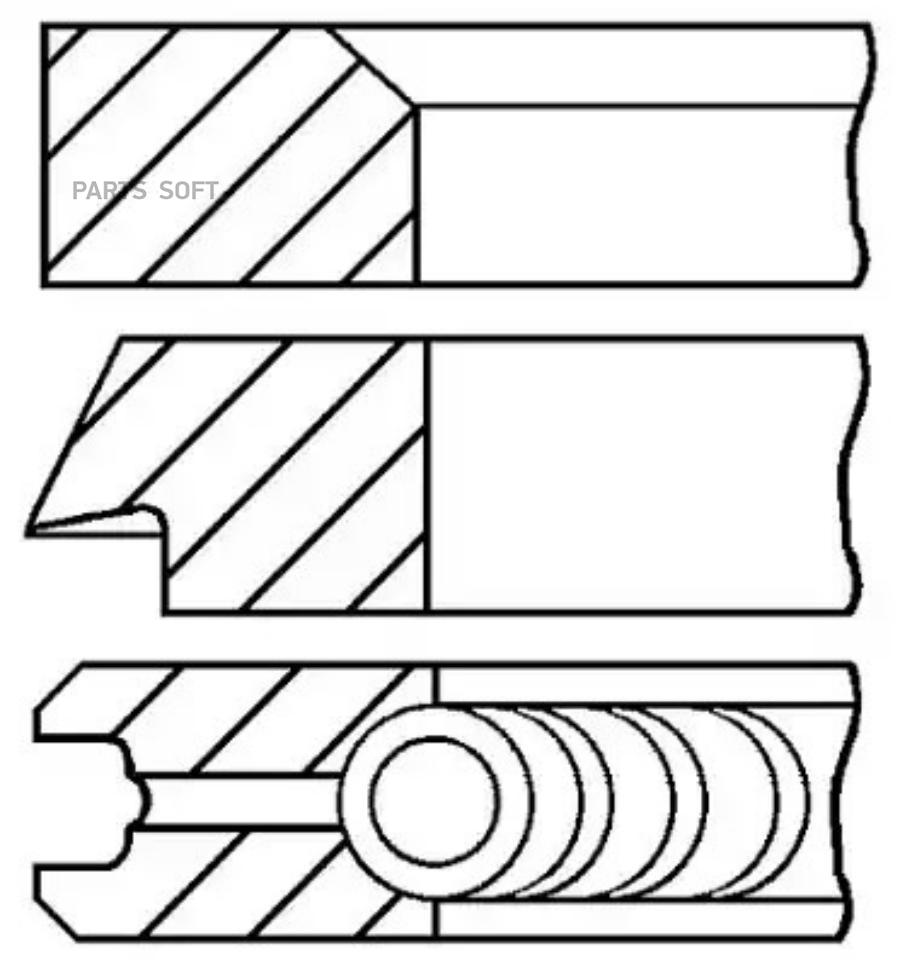 GOETZE 08-436800-00 Кольца FIAT Doblo (119) 1шт