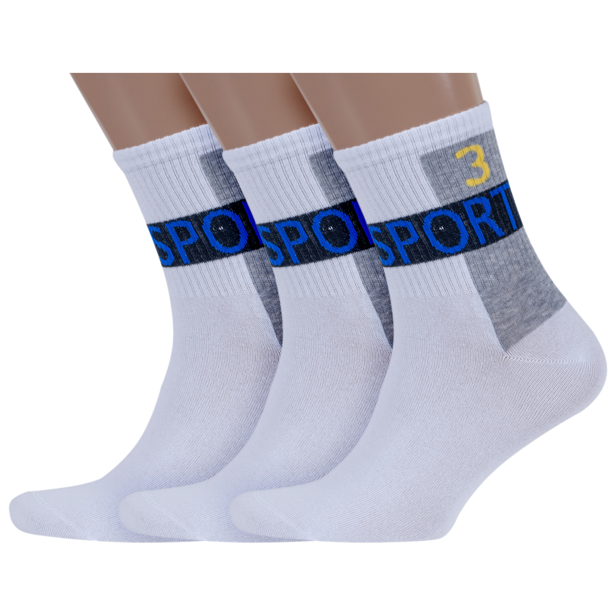 

Комплект носков мужских Rusocks 3-М3-13746 белых; синих; серых; желтых 27-29, Белый;синий;серый;желтый, 3-М3-13746