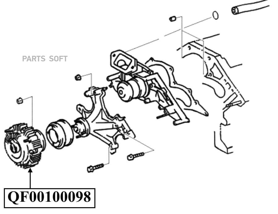 QUATTRO FRENI QF00100098 Муфта вент.охлажд. TOYOTA LAND CRUISER 100 199801 - 200708 1шт