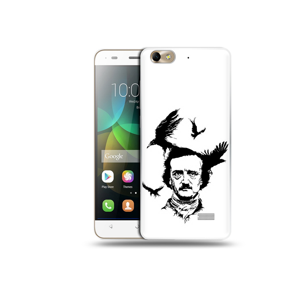 

Чехол MyPads Tocco для Honor 4C Эдгар Аллан черно белый (PT10946.43.204), Прозрачный, Tocco