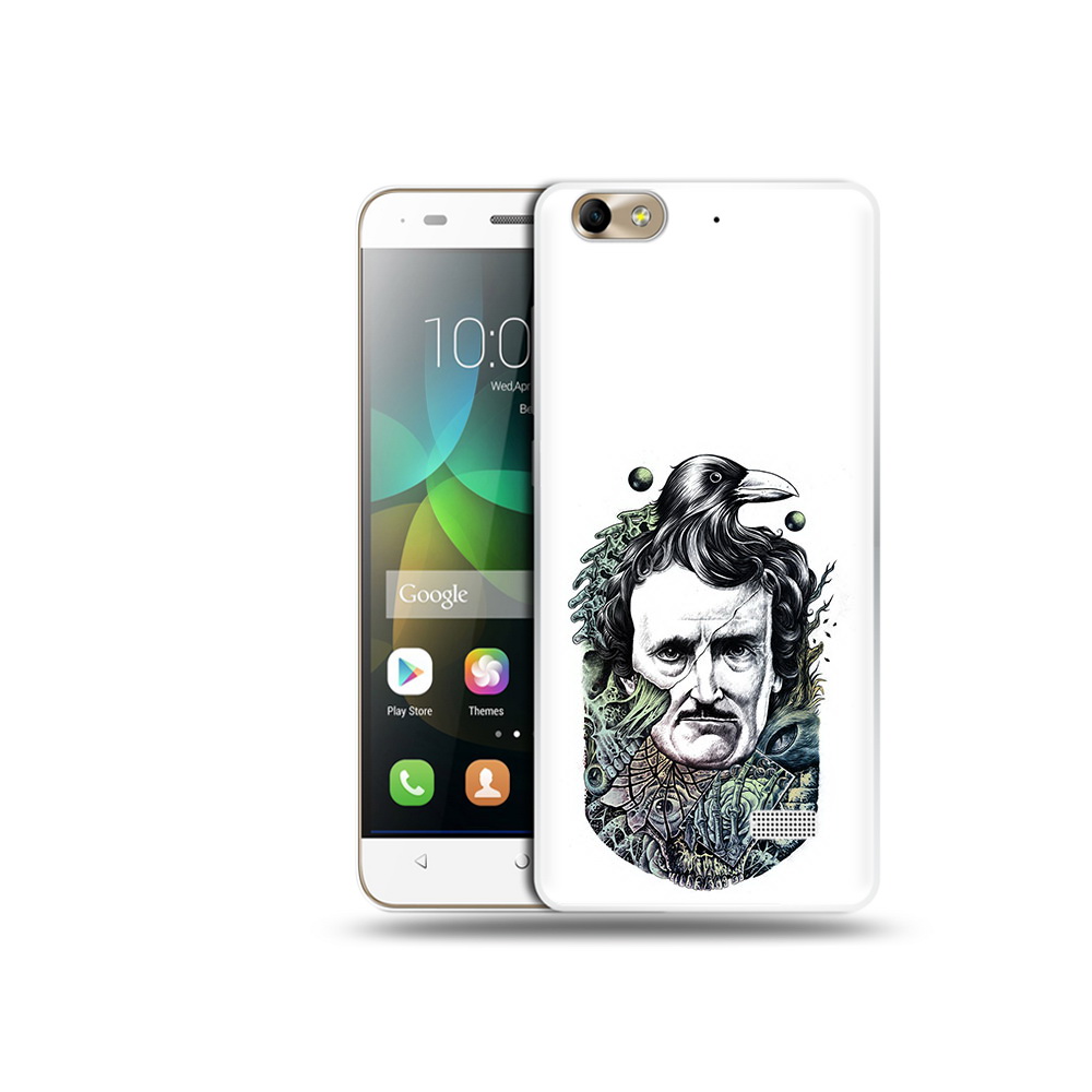 

Чехол MyPads Tocco для Honor 4C Эдгар Аллан с вороном (PT10946.43.203), Прозрачный, Tocco
