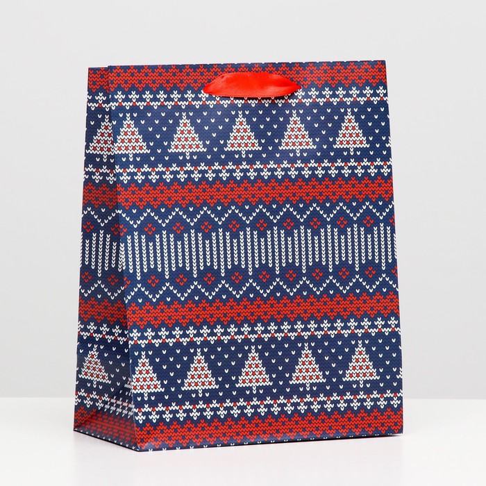 

Пакет ламинированный Зимний узор 18х23х10 12 шт, Разноцветный