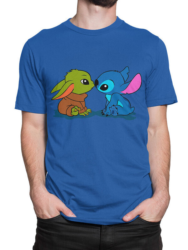

Футболка мужская Dream Shirts Йода и Стич 50008512 синяя M, Йода и Стич 50008512