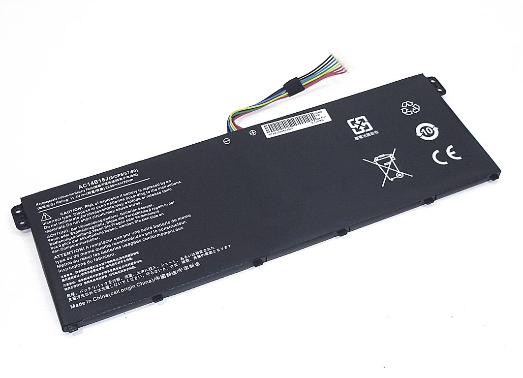 фото Аккумуляторная батарея oem для ноутбука acer chromebook 13 cb5-311 (ac14b18j) 2600mah