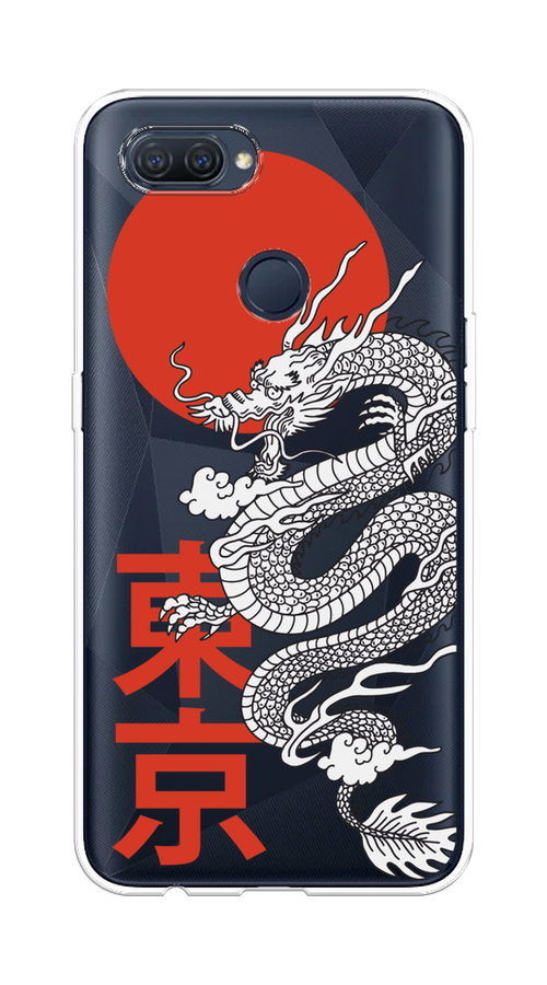 

Чехол на Oppo A12 "Китайский дракон", Черный;красный;белый, 253450-1