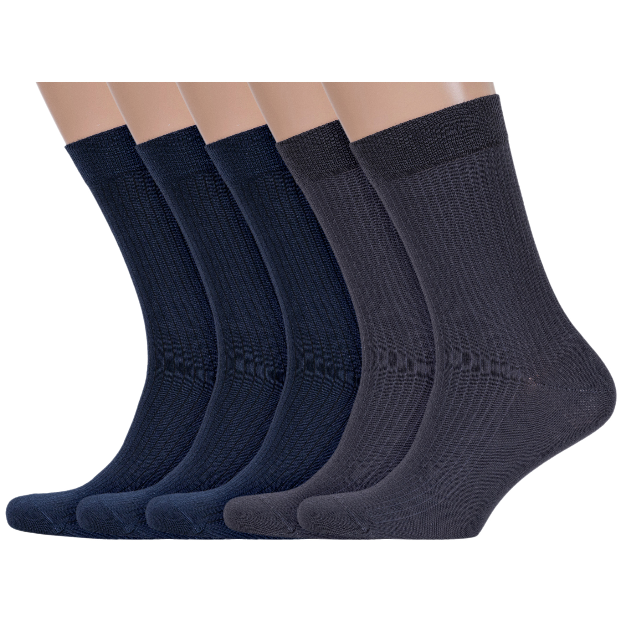 

Комплект носков мужских Rusocks 5-М3-13718 синих; серых 27, Синий;серый, 5-М3-13718