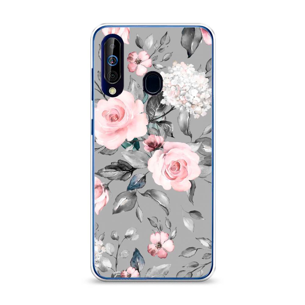 

Силиконовый чехол "Розы на сером" на Samsung Galaxy A60, 28250-8