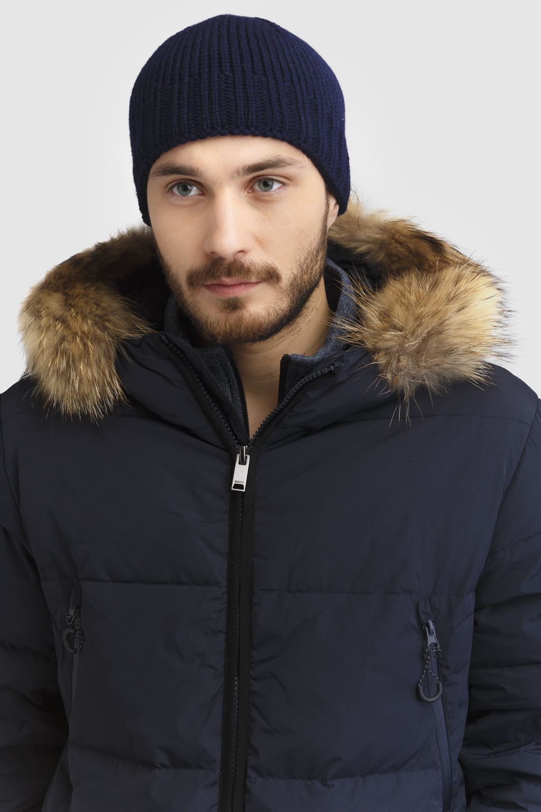

Шапка бини мужская Baon B840569 deep navy, р, Синий, B840569