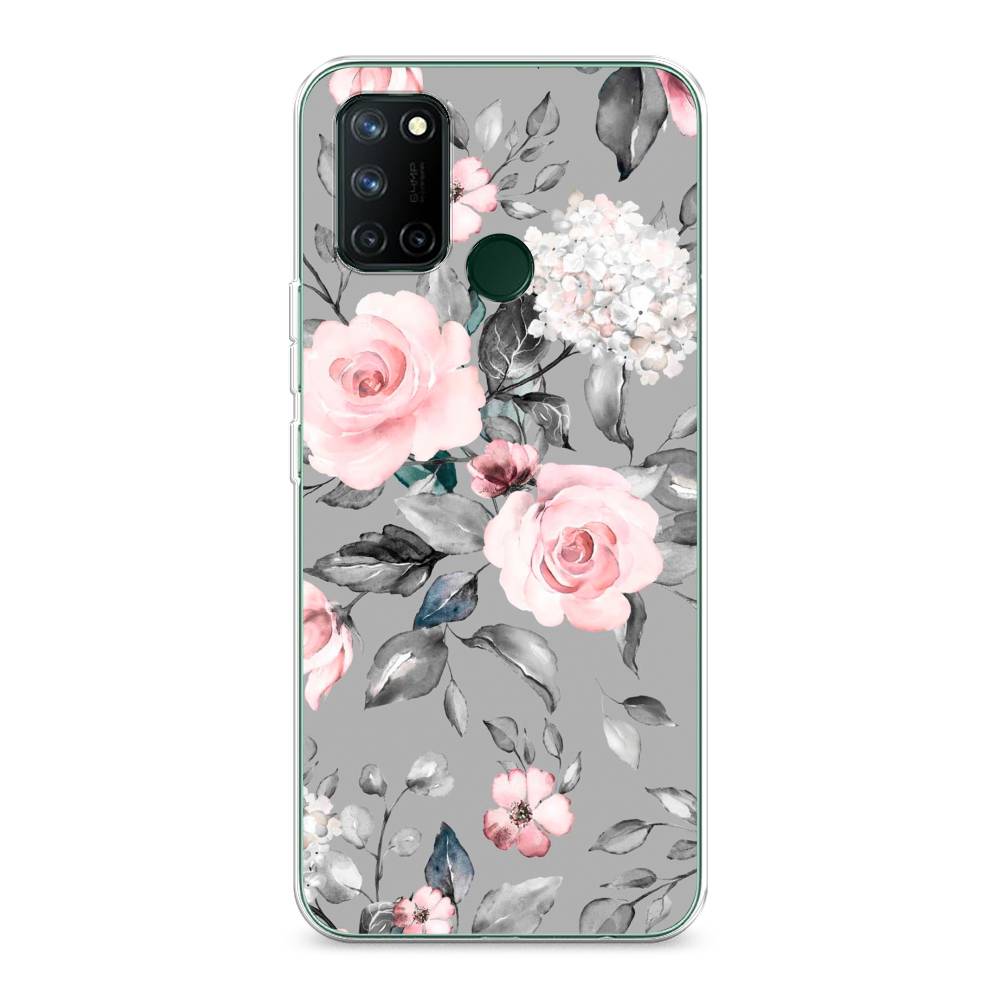 

Силиконовый чехол "Розы на сером" на Realme 7i, 253950-8