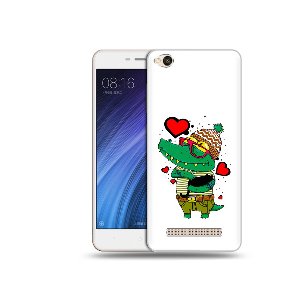 

Чехол MyPads Tocco для Xiaomi Redmi 4A Влюбленный крокодил (PT46130.318.48), Прозрачный, Tocco