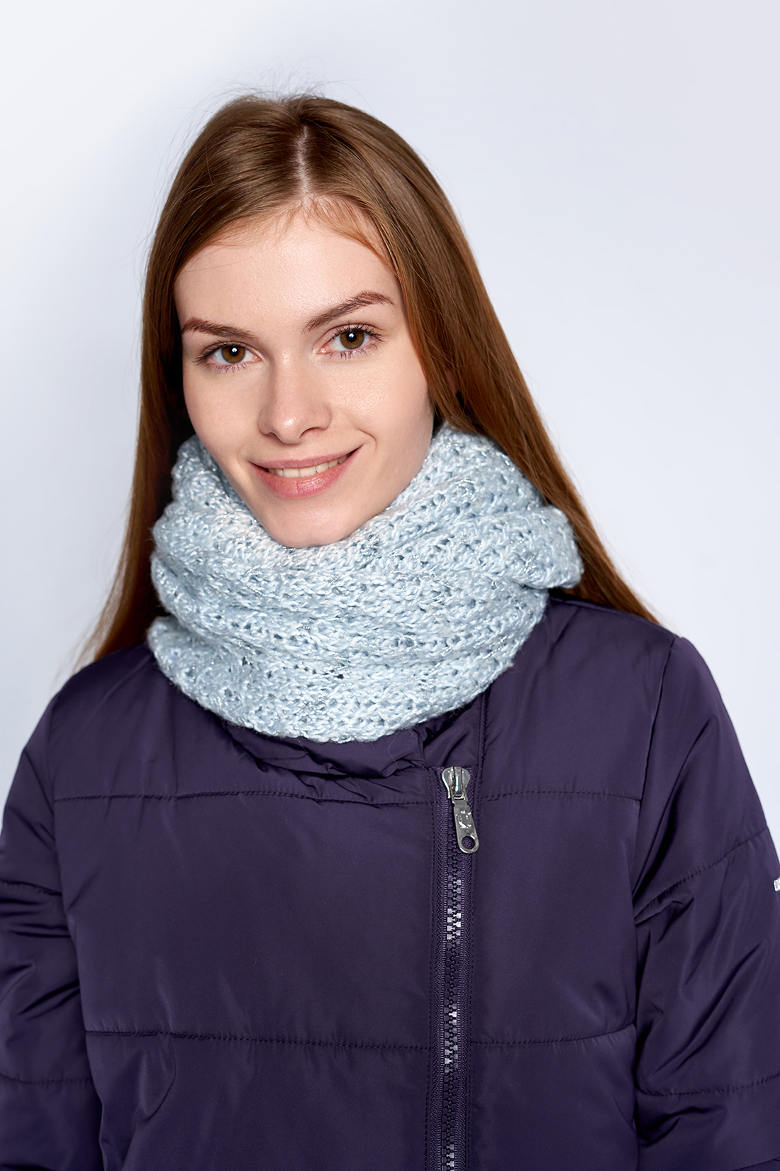 

Снуд женский Baon B359550 cloudy blue melange, 160х30 см, Голубой, B359550