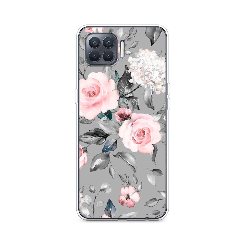 

Силиконовый чехол "Розы на сером" на Oppo A93, 255350-8