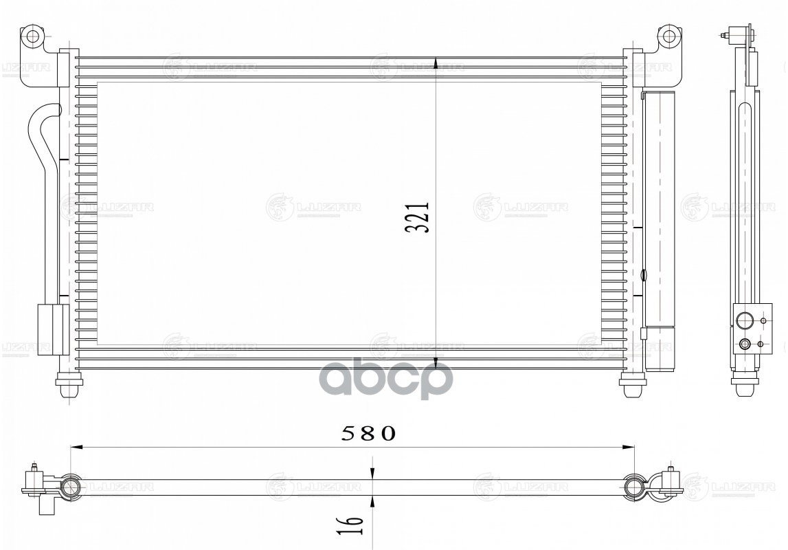 

Радиатор Кондиц. Для А/М Chery Indis S18d (10-) 1.3i (Lrac 3010) LUZAR арт. LRAC3010