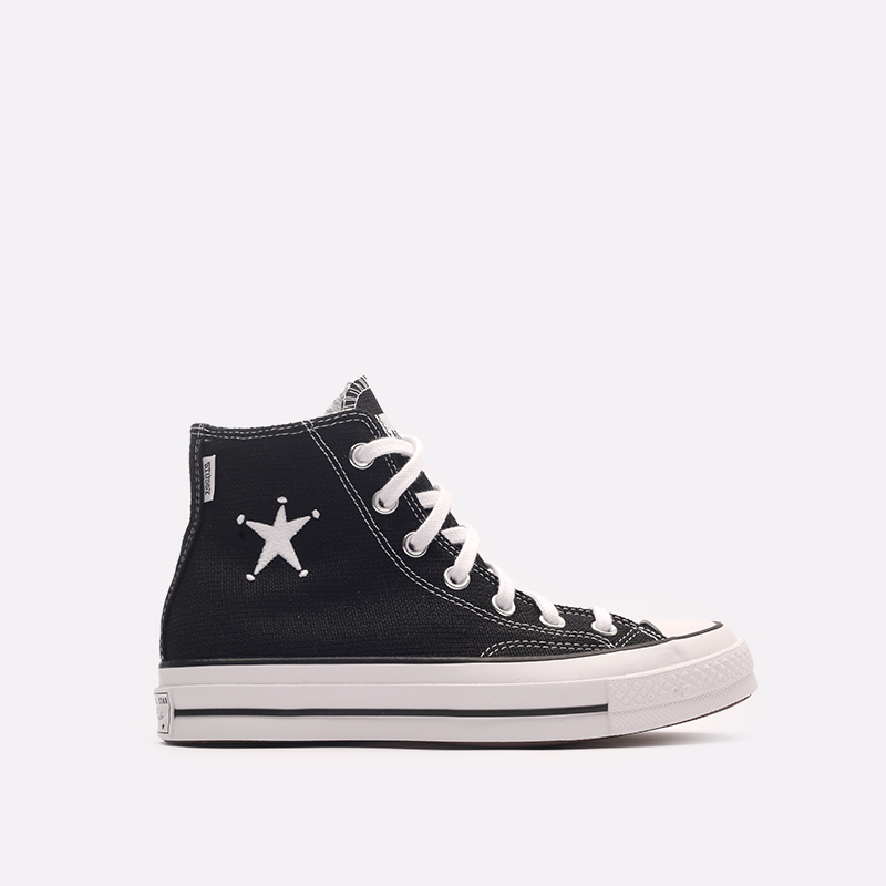 

Кеды мужские Converse x Stussy Chuck 70 Hi черные 8.5 US, Черный, x Stussy Chuck 70 Hi