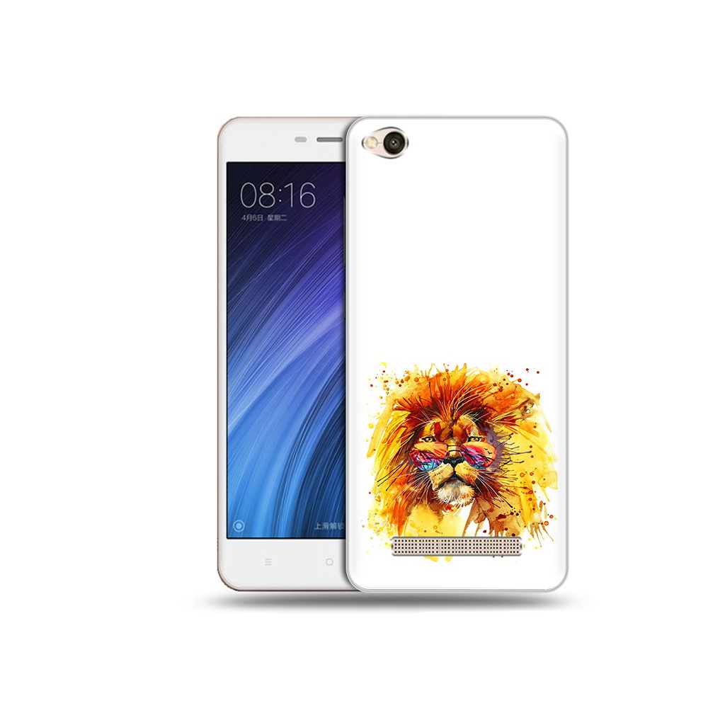 Чехол MyPads Tocco для Xiaomi Redmi 4A лев в очках (PT46130.318.436)