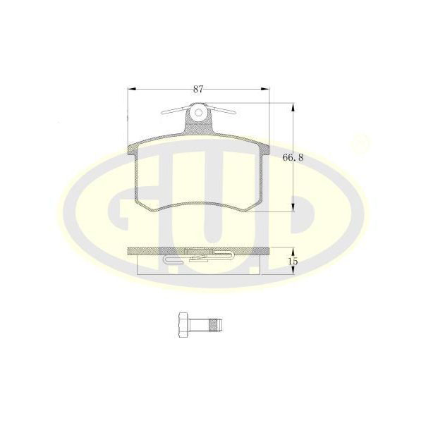 фото Колодки зад audi 80/100/a4/a6/a8 -00. fiat croma 1.6-2.5td 85-96 g.u.d.