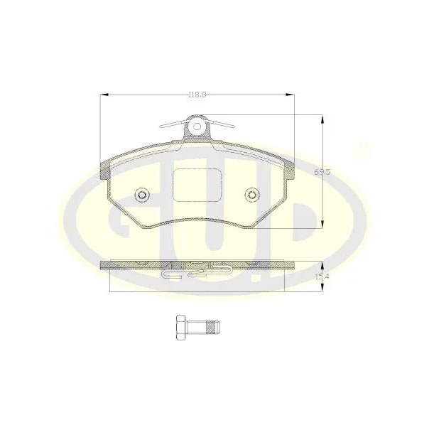 фото Колодки пер audi 80/90 79-92. vw golf iii 91-98/passat 88-96 g.u.d.