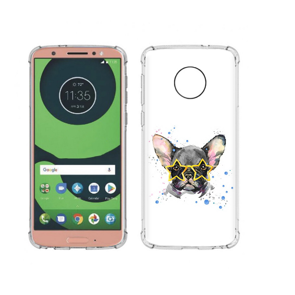 

Чехол MyPads Tocco для Motorola Moto G6 буля в очках (PT99805.376.252), Прозрачный, Tocco