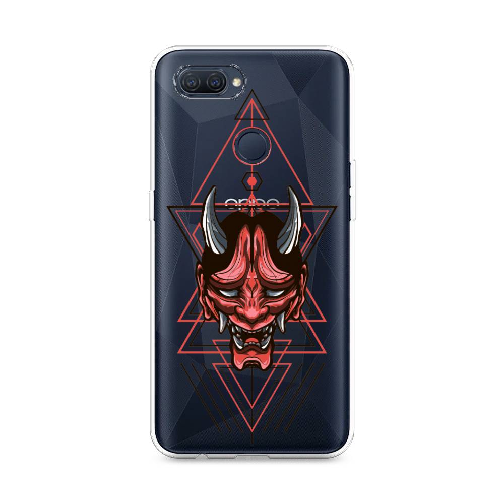 

Чехол для Oppo A12 "Hanya Oni mask", Серый;красный;черный, 253450-4