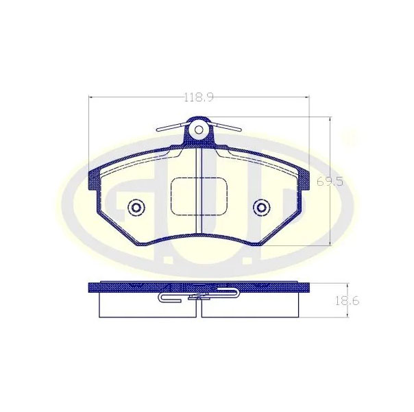 

Колодки пер audi 80 1.6-2.0i 91-95. Vw passat 1.6-1.9d 89 толщ 18,6 мм