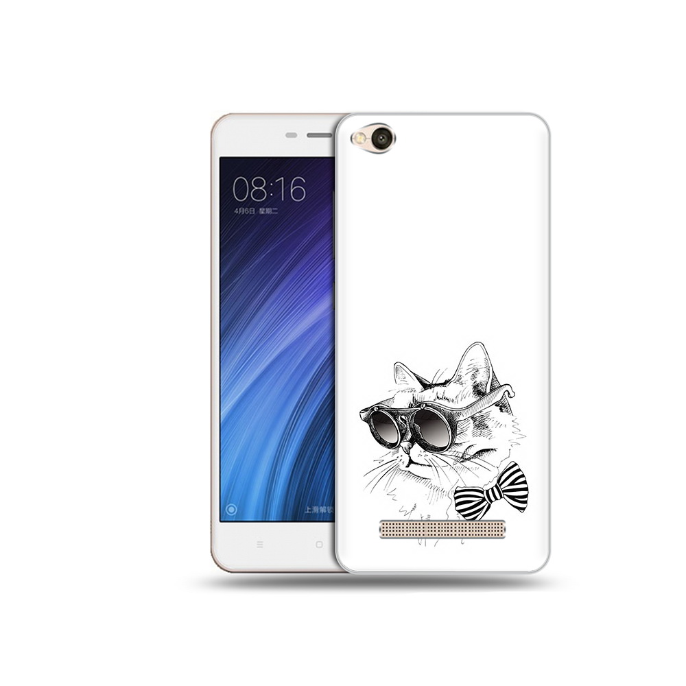 Чехол MyPads Tocco для Xiaomi Redmi 4A крутая кошка в очках (PT46130.318.421)